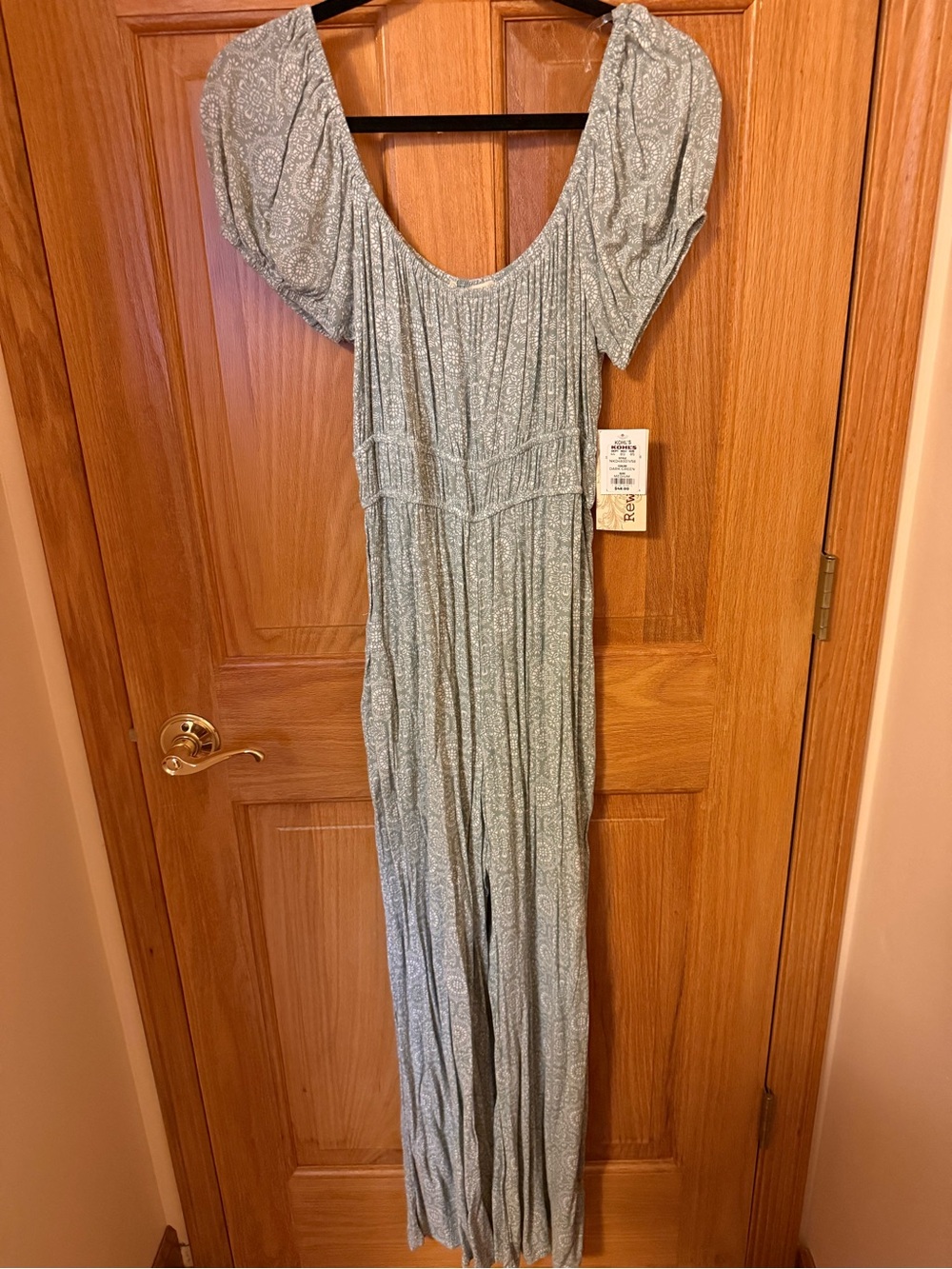 Rewind Light Blue Paisley Maxi Jumpsuit